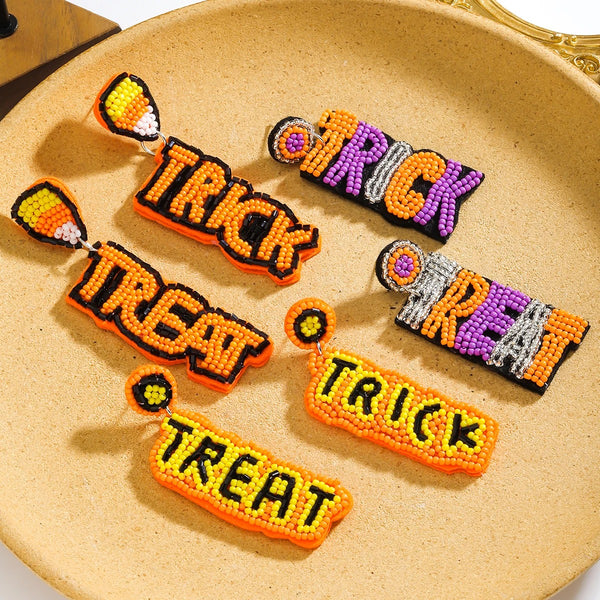 Beaded Trick or Treat Earrings