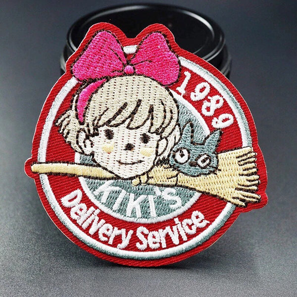 New Cute Embroidered Anime Sew Iron on Applique Badge 1989 Kiki's Delivery patches