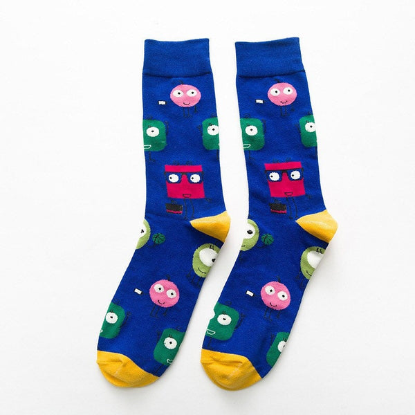 Colorful Cartoon Crew Socks Newly fashion Happy socks-Bridal socks- Holiday socks-gift for men-Family socks-Conference socks