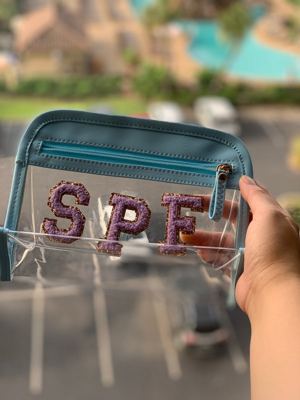 Morgan Bag-Personalized Medium waterproof clear Cosmetic Bag-Ladies organizer-PVC transparent bag-Bridesmaid favor-TRAVEL Toiletries bag